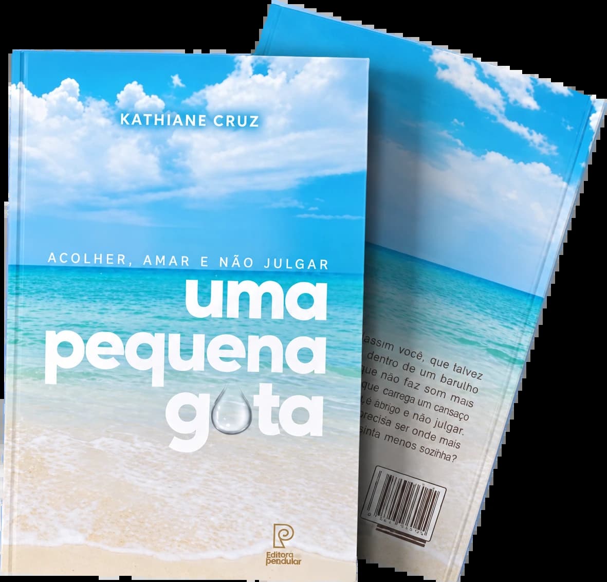 Livro Uma pequena gota, de Kathiane Cruz: capa e contracapa